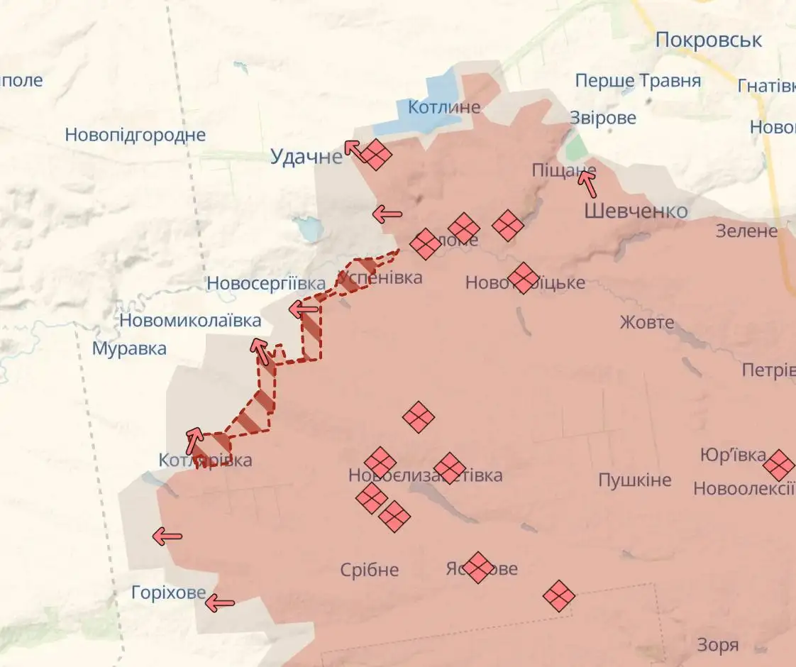 DeepState: Руската армия атакува границата на Днепропетровска област едновременно на няколко участъка